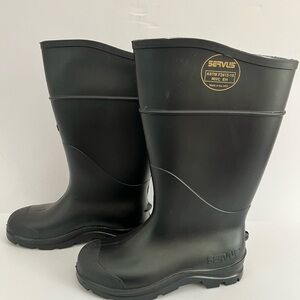 Servus Honeywell Steel-Toe Rubber Boot PVC Knee-Height Black Men Sz 4 Women 6